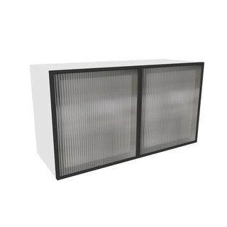 Frameless Crystal Glass - 33"W × 18"H Standard Wall Cabinet