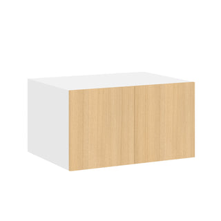 Frameless Oak Blonde - 33"W × 24"H Deep (24") Wall Bridge Cabinet