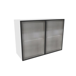Frameless Crystal Glass - 33"W × 24"H Standard Wall Cabinet