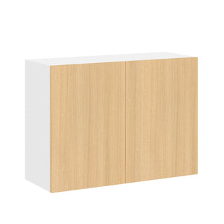 Frameless Oak Blonde - 33"W × 24"H Standard Wall Cabinet