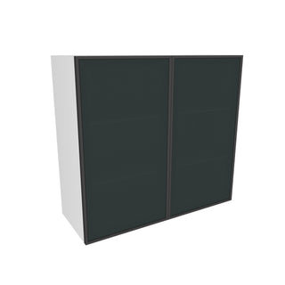 Frameless Midnight Glass - 33"W × 30"H Standard Wall Cabinet