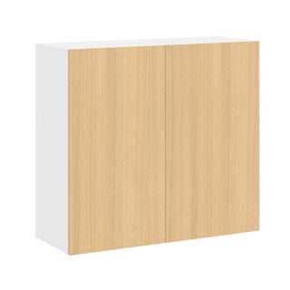 Frameless Oak Blonde - 33"W × 30"H Standard Wall Cabinet