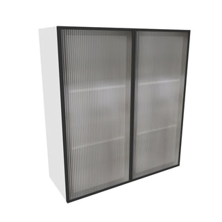 Frameless Crystal Glass - 33"W × 36"H Standard Wall Cabinet