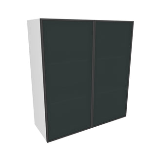 Frameless Midnight Glass - 33"W × 36"H Standard Wall Cabinet