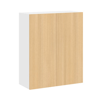 Frameless Oak Blonde - 33"W × 36"H Standard Wall Cabinet
