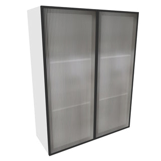 Frameless Crystal Glass - 33"W × 42"H Standard Wall Cabinet