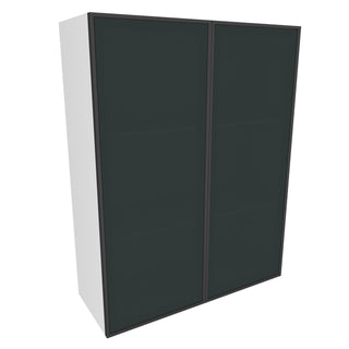 Frameless Midnight Glass - 33"W × 42"H Standard Wall Cabinet