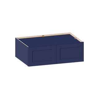 Navy Blue - 36"W × 12"H Deep (24") Wall Bridge Cabinet