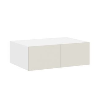 Frameless Matte Ivory - 36"W × 12"H Deep (24") Wall Bridge Cabinet