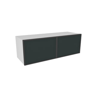 Frameless Midnight Glass - 36"W × 12"H Standard Wall Cabinet
