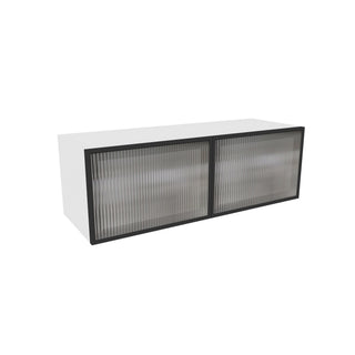 Frameless Crystal Glass - 36"W × 12"H Standard Wall Cabinet