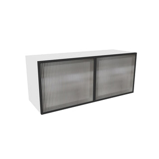 Frameless Crystal Glass - 36"W × 15"H Standard Wall Cabinet