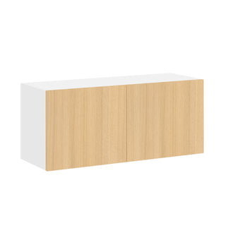 Frameless Oak Blonde - 36"W × 15"H Standard Wall Cabinet