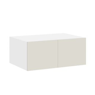 Frameless Matte Ivory - 36"W × 18"H Deep (24") Wall Bridge Cabinet