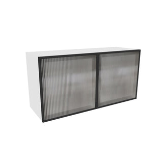Frameless Crystal Glass - 36"W × 18"H Standard Wall Cabinet