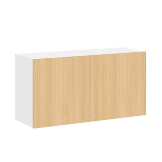 Frameless Oak Blonde - 36"W × 18"H Standard Wall Cabinet