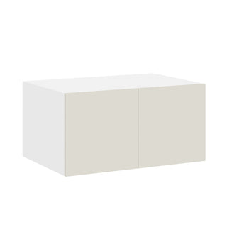 Frameless Matte Ivory - 36"W × 24"H Deep (24") Wall Bridge Cabinet