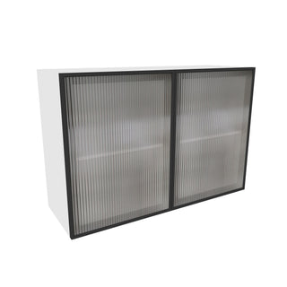 Frameless Crystal Glass - 36"W × 24"H Standard Wall Cabinet