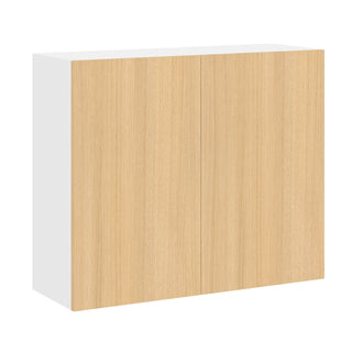 Frameless Oak Blonde - 36"W × 30"H Standard Wall Cabinet