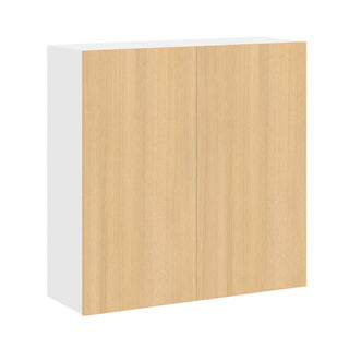 Frameless Oak Blonde - 36"W × 36"H Standard Wall Cabinet