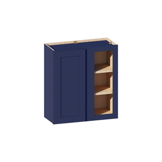 Navy Blue - 27"W × 30"H Blind Corner Wall Cabinet