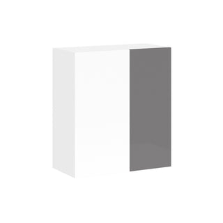 Frameless High-Glossy Gray - 27"W × 30"H Blind Corner Wall Cabinet
