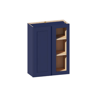 Navy Blue - 27"W × 36"H Blind Corner Wall Cabinet