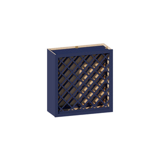 Navy Blue - 24"W × 30"H Wine Rack Wall Cabinet