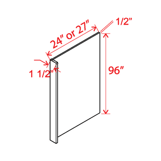 Aston Green - 24"W × 96"L Refrigerator End Panel - homecabinets
