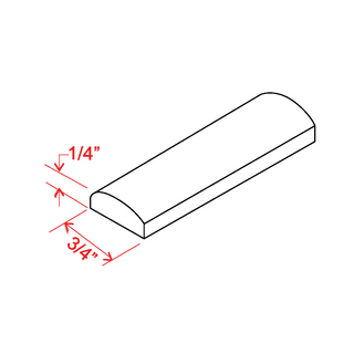 Aston Green - 3/4"W × 96"L Batten Molding - homecabinets