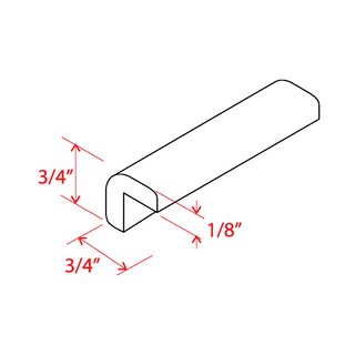 Aston Green - 3/4"W × 96"L Outside Corner Molding - homecabinets