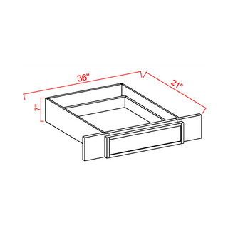 Aston Green - 36"W × 7"H Knee Drawer - homecabinets