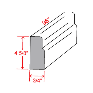 Aston Green - 4 - 5/8"W × 96"L Furniture Base Molding - homecabinets