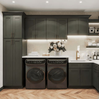 Aston Green Shaker 10x10 Kitchen - homecabinets
