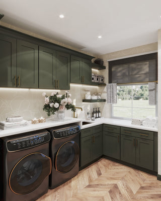 Aston Green Shaker 10x10 Kitchen - homecabinets