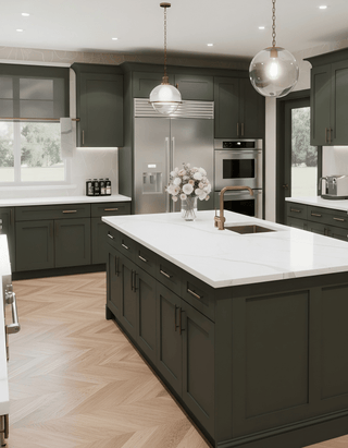 Aston Green / Slim Aston Green Shaker Sample Square - homecabinets