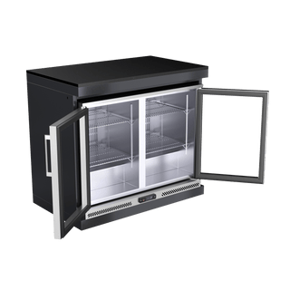 Black - 304 Stainless Steel Modular Outdoor Kitchen 148L Refrigerator - homecabinets