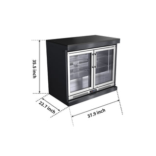 Black - 304 Stainless Steel Modular Outdoor Kitchen 148L Refrigerator - homecabinets