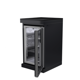 Black - 304 Stainless Steel Modular Outdoor Kitchen 68L Refrigerator - homecabinets