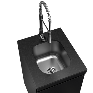 Black - 304 Stainless Steel Modular Outdoor Kitchen Sink Cabinet - homecabinets