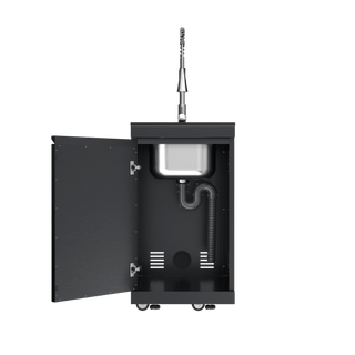 Black - 304 Stainless Steel Modular Outdoor Kitchen Sink Cabinet - homecabinets