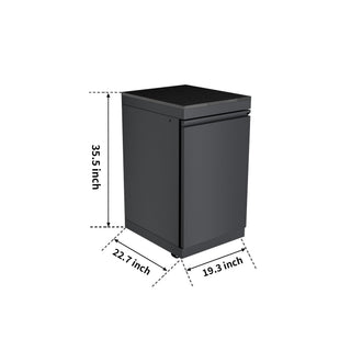 Black - 304 Stainless Steel Modular Outdoor Kitchen Storage Cabinet - homecabinets