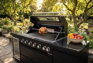 Black - 3PC 304 Stainless Steel Modular Outdoor Kitchen with 6 - Burner Grill - homecabinets