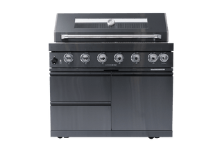 Black - 3PC 304 Stainless Steel Modular Outdoor Kitchen with 6 - Burner Grill - homecabinets