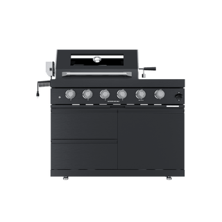 Black - 46 - Inch 304 Stainless Steel Modular Outdoor Kitchen 4 - Burner Gas Grill with Side Burner - homecabinets