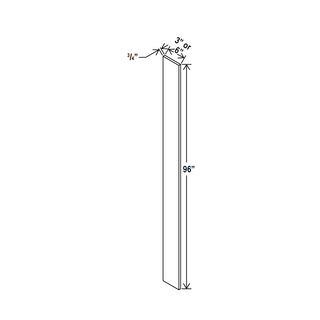 Classic White - 06"W × 96"L Tall Filler - homecabinets