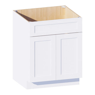 Classic White - 27"W Vanity Sink Base Cabinet - homecabinets