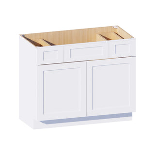 Classic White - 42"W Centered - Sink Vanity Combo Cabinet - homecabinets