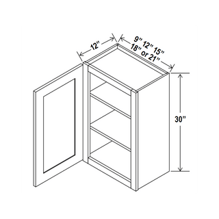 Double Dove White - 15"W × 30"H Standard Wall Cabinet - homecabinets