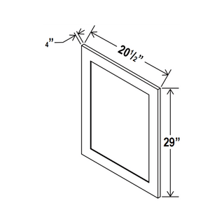 Double Dove White - 20 - 1/2"W × 29"L Vanity Decorative Door Panel - homecabinets